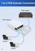 PoE Extender 1-in 2-out | IP67 Waterproof PoE Repeater, 500m Outdoor, 2‑Port PoE Adapter