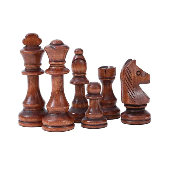 Wooden 32-Piece Chess Set — King 110mm with Leather Board, Gift for Teens & Adults