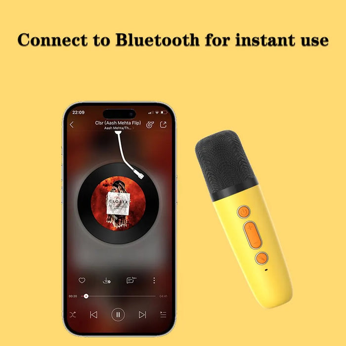 Zealsound Wireless Portable Projection Speaker - Bluetooth Connectivity, Built-In Microphone, Home Karaoke Machine, RGB Lighting - Ideal for Both Kids and Adults' Entertainment & Singing Fun