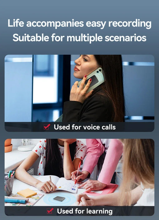 AI Voice Recorder with ChatGPT‑4 — 8–128GB, Call Recording, Transcription & Summaries
