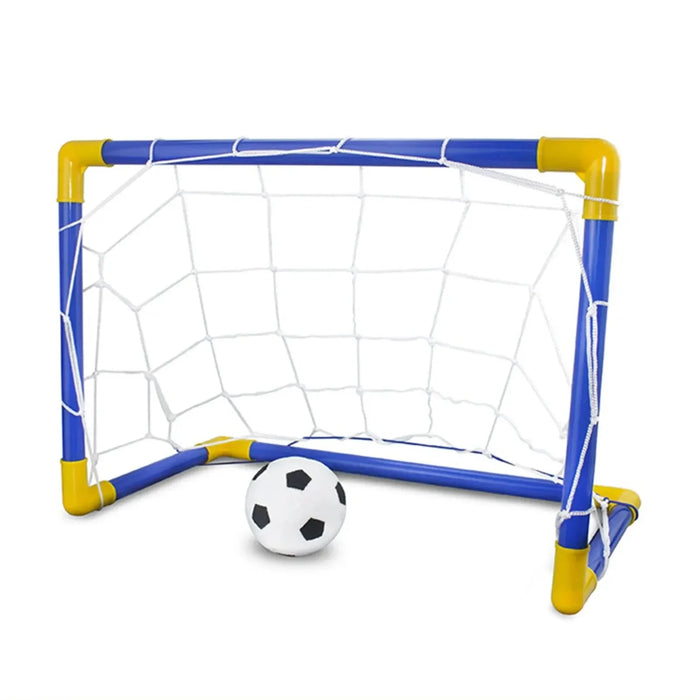 Mini Folding Indoor/Outdoor Football Goal Set with Inflatable Ball