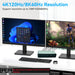 Dual‑Monitor HDMI 2.1 KVM Switch 2x2 — HDMI 2.1 or HDMI + DisplayPort 1.4 — 8K@60Hz / 4K@120Hz