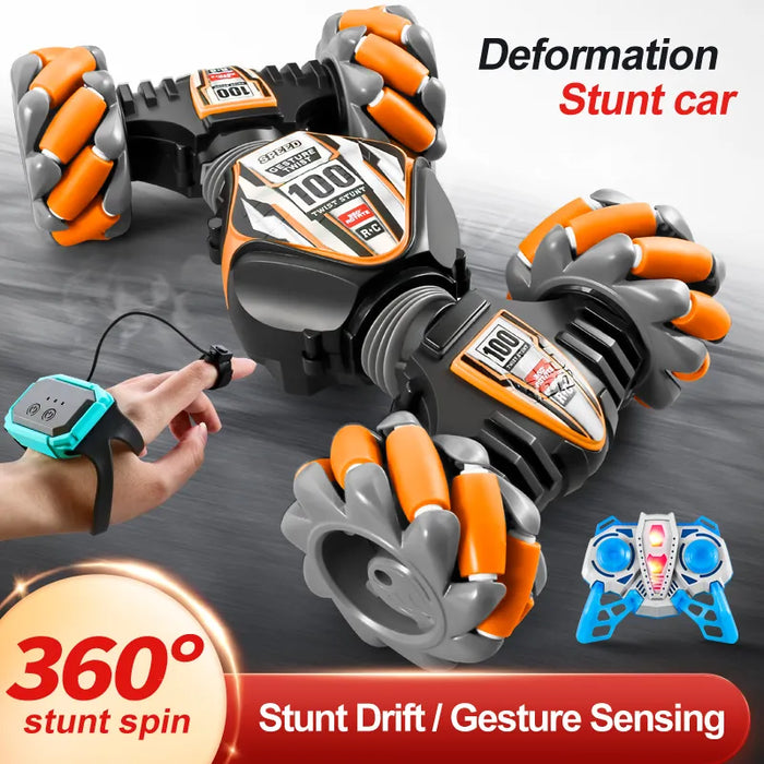 Stunt Car 2.4G 4WD - Wireless Remote Control, RC Drift Car with LED Lights and Gesture Sensor - Perfect Toy Gift for Kids Filled with Fun and Entertainment