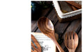 Natural Teak Wooden Kitchen Utensil Set — Modern, Eco-Friendly
