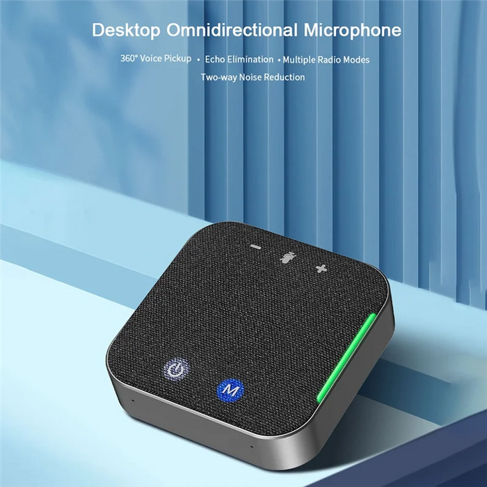 Y23A Wireless Conference Speakerphone — USB & Bluetooth 5.0 Omnidirectional Mic for PC/Laptop