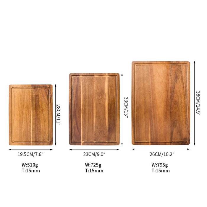 Wooden Cutting Board – Beech or Walnut Chopping Block, Small / Middle / Big