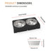 Adjustable Elevated Dog Feeder with Double Stainless Steel Bowls — Small to Large Dogs