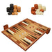 Foldable Wooden Backgammon Set 11–17 inch — Handmade, Foldable Board with Accessories