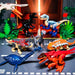 Jurassic Dinosaur Building Blocks - Velociraptor, Triceratops, Indominus & T‑Rex Models