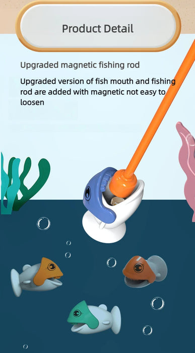 Dinosaur Magnetic Fishing Game — Montessori Rod Toy for 3–6 Years