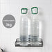 Corner Punch-Free Storage Rack — Single-Tier Bathroom & Kitchen Shelf (Black)