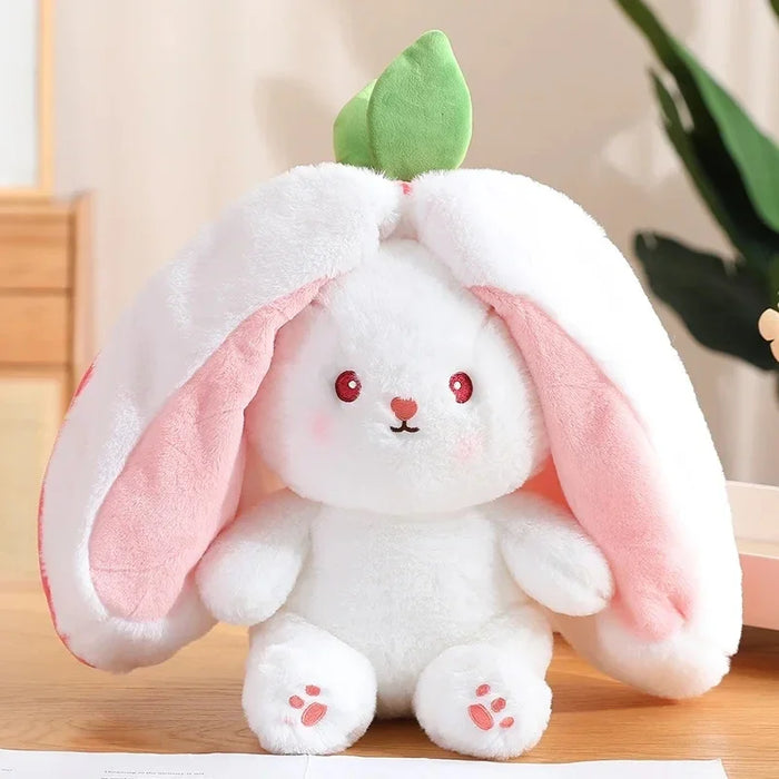 Cartoon Rabbit Plush Toys - Cute Kawaii Carrot Strawberry Transfigured Stuffed Dolls - Ideal Birthday Gifts for Children