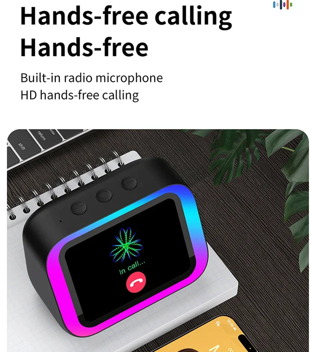 Smart Alarm Clock with Bluetooth Speaker, Weather Display & Photo Frame
