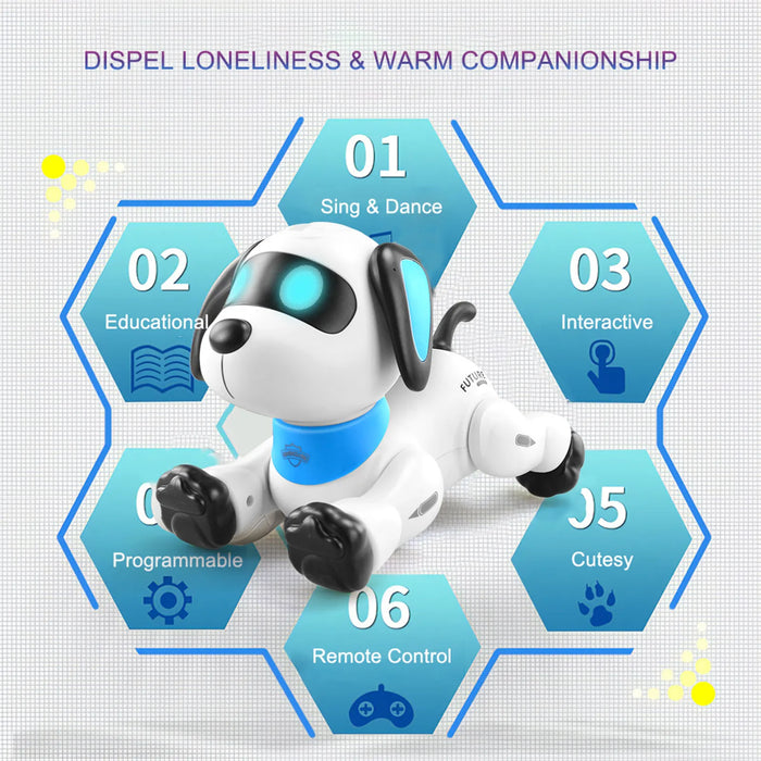 LE NENG K21 Stunt Robot Dog - Electronic Toy with Remote and Voice Control, Programmable, Touch-Sensitive, Music and Dancing Features - Ideal Entertainment for Kids and Dog Lovers