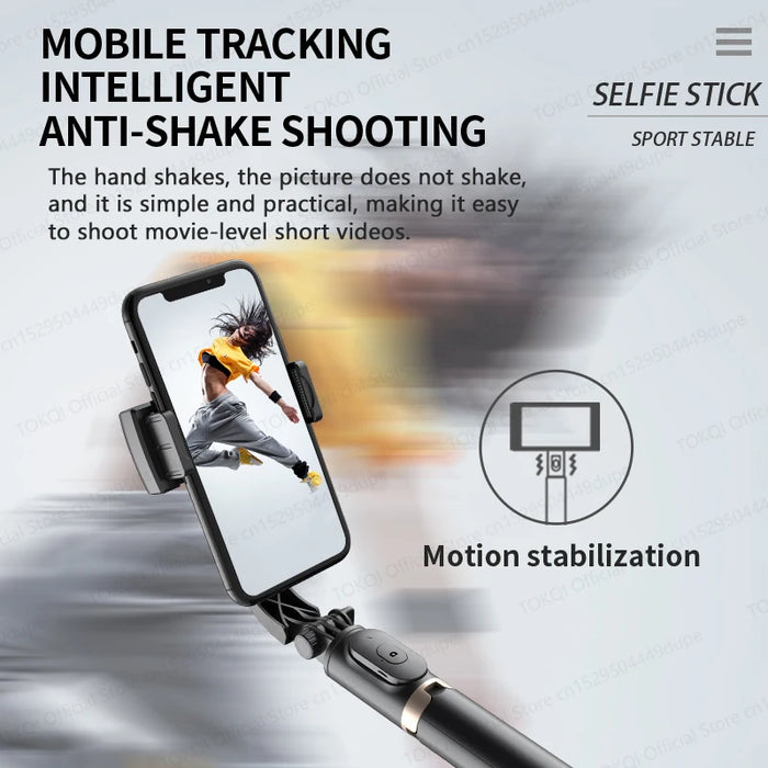 Q08 Handheld Gimbal Stabiliser & Selfie Stick with Bluetooth Remote for Smartphones