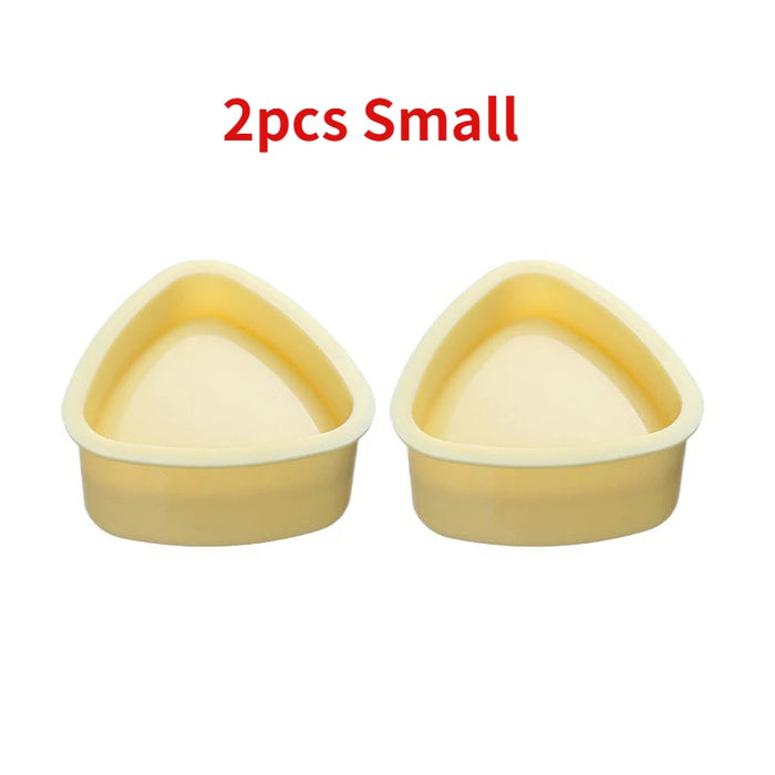 Triangle Onigiri Mould – Rice & Vegetable Roll Press, Small or Large, Food‑grade PP (Yellow/White)
