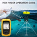Portable 100m Sonar Fish Finder with Alarm — 45° Coverage Echo Sounder