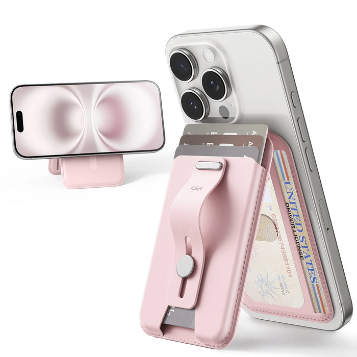 MagSafe Wallet for iPhone 17/16/15/14/13 — 5-Card Holder with Adjustable Magnetic Stand