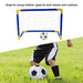 Mini Folding Indoor/Outdoor Football Goal Set with Inflatable Ball