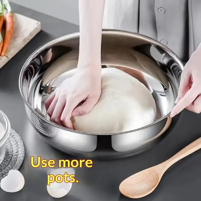 Stainless Steel Mixing Bowl with Lid — Heavy-Duty, Dishwasher-Safe