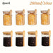 280ml Glass Storage Jar with Bamboo Lid & Spoon — 10oz Airtight Jar