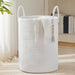 Large Tall Foldable Woven Storage Basket — Cotton-Rope Laundry Hamper
