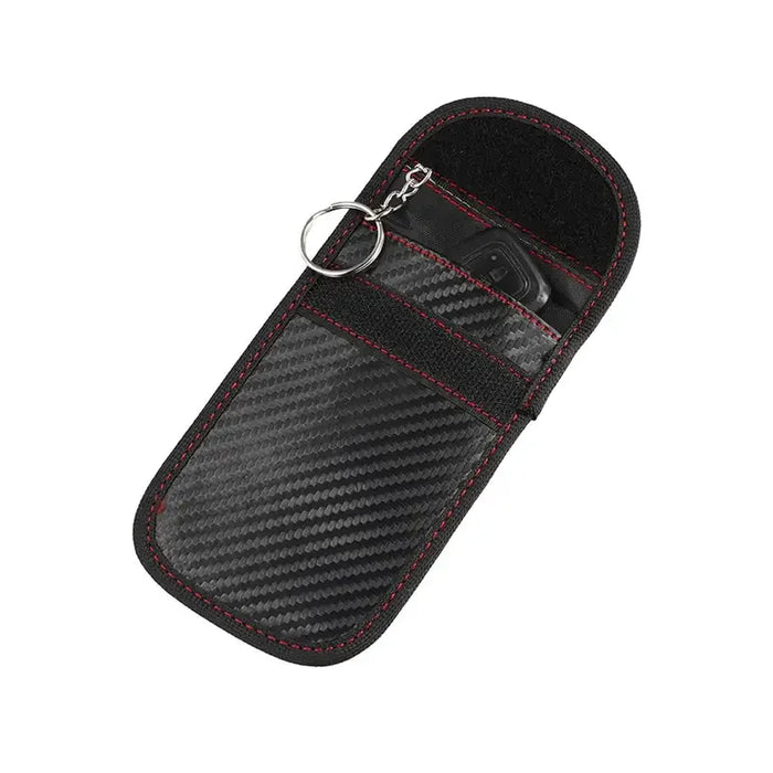 Faraday Cage Car Key Signal Blocker Pouch M7D8 — Dual‑Pocket Key Fob Bag