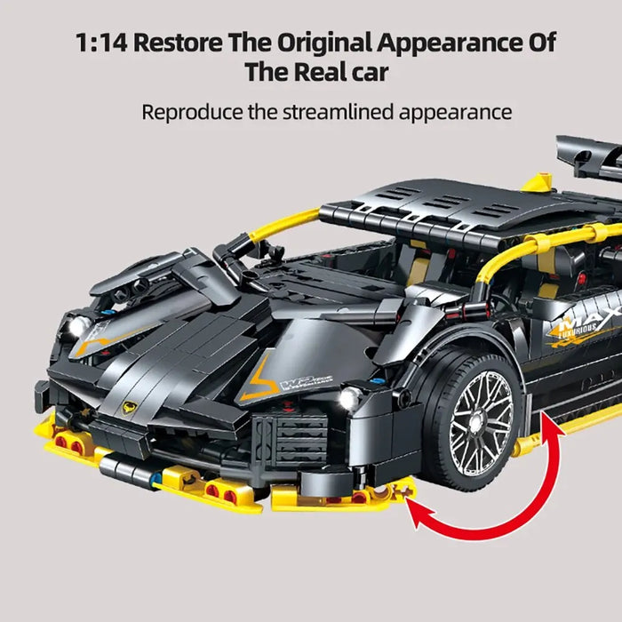 Building Block Toys 1229pcs - Sports Car Race Construction Set, Cool Decoration - Ideal Gift for Thanksgiving, Christmas, and Holiday Parties