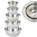 5‑Piece Stainless Steel Mixing Bowl Set — Nesting, Non‑Slip
