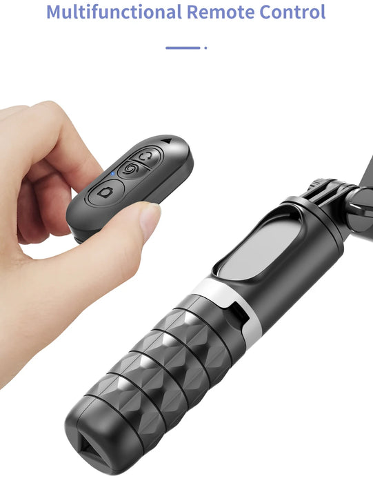 Q18 360° Follow-Tracking Gimbal — Selfie Stick Tripod with Fill Light for iPhone & Smartphones