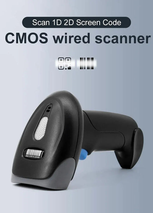 USB Wired 1D/2D Handheld QR & Barcode Scanner — High-Speed