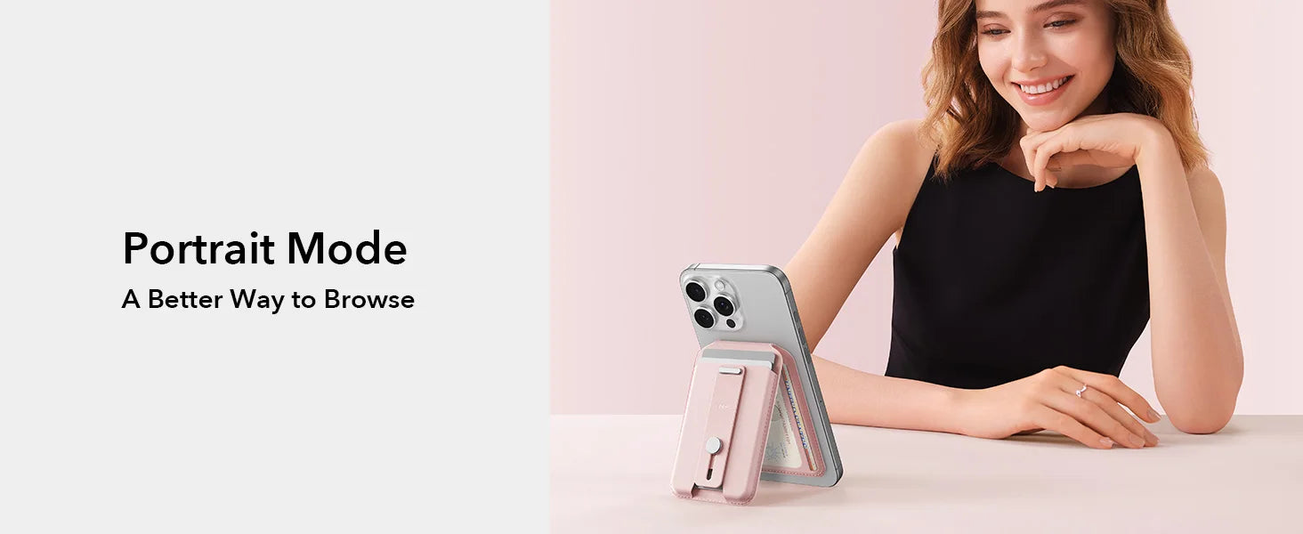 MagSafe Wallet for iPhone 17/16/15/14/13 — 5-Card Holder with Adjustable Magnetic Stand
