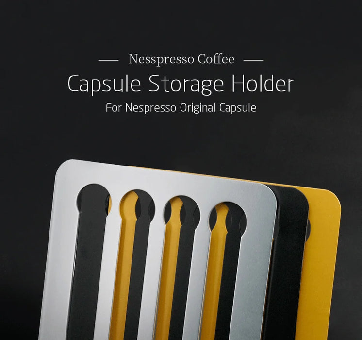 Rotating Coffee Capsule Tower – Aluminium Pod Holder for 24 or 40 Nespresso Original Capsules
