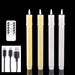 Rechargeable 10-inch Flameless LED Taper Candles — Warm White, 2 or 4 Pack (Beige or White)