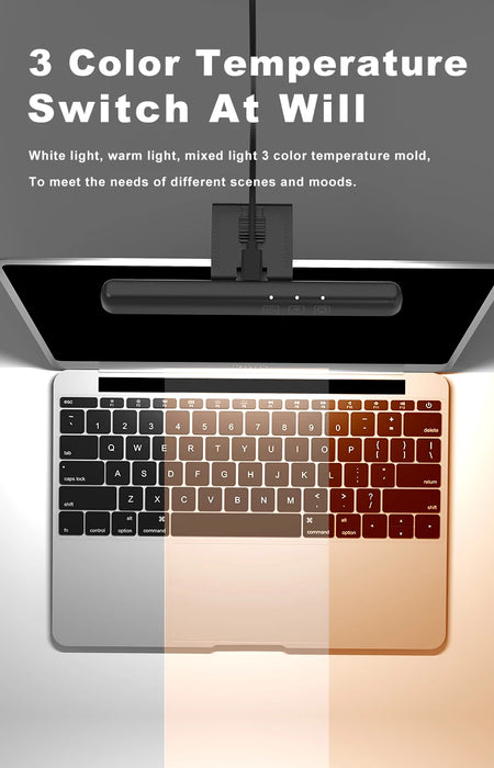 LED Monitor Light Bar — Dimmable 3‑Colour Reading Lamp