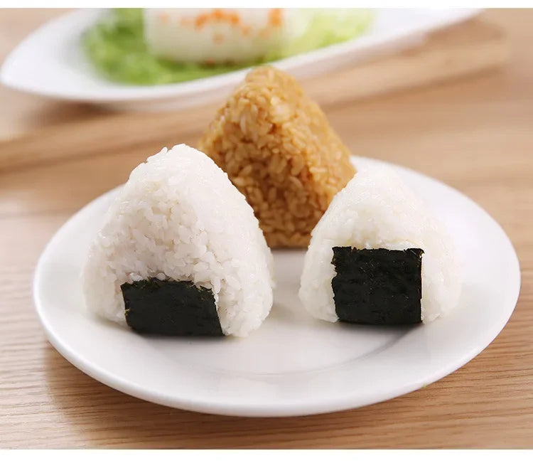 Triangle Onigiri Mould – Rice & Vegetable Roll Press, Small or Large, Food‑grade PP (Yellow/White)
