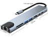 USB‑C 8‑in‑1 Hub — HDMI 4K@30Hz, 100W PD, RJ45 100Mbps, Dual SD/TF, USB 3.0