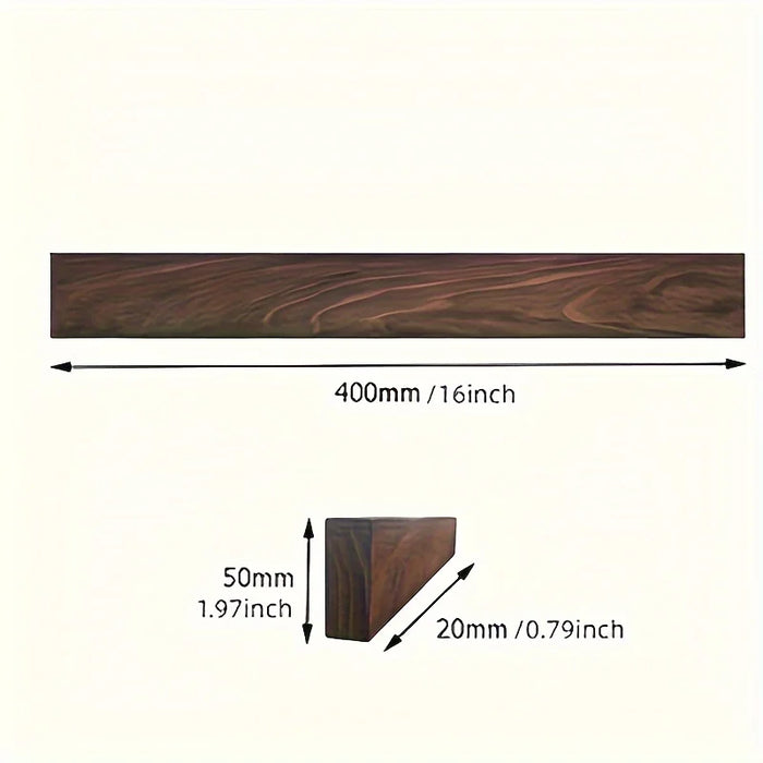 16-inch Walnut Magnetic Knife Holder – Wooden Wall-Mount Knife Strip