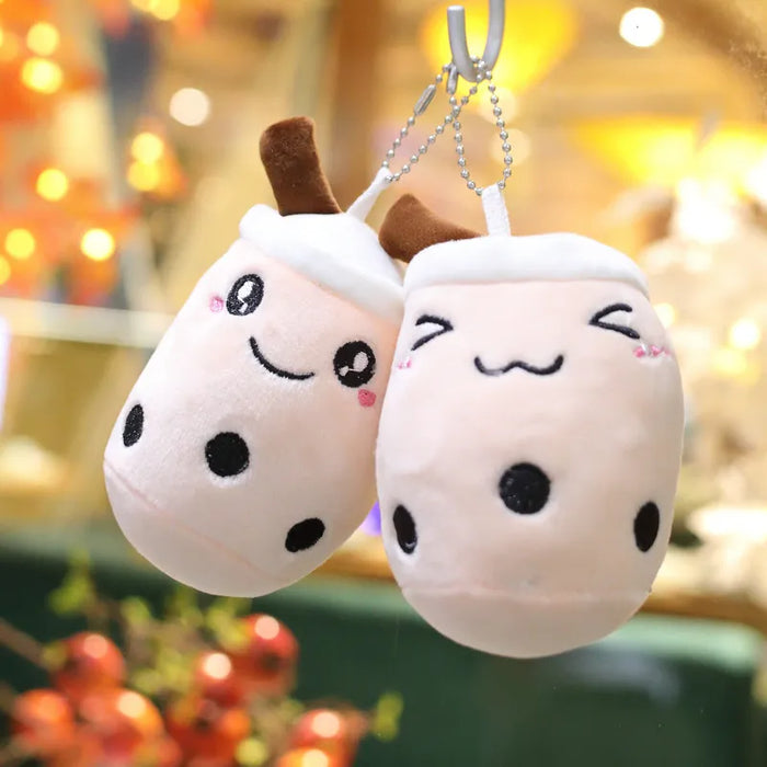 Kawaii Bubble Tea - Plush Keychain, Stuffed Boba Doll, Cute Backpack Decoration - Ideal Birthday Gift for Girls