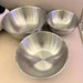 Set of 3 Stainless Steel Mixing Bowls with Measurement Marks — Thickened for Mixing & Kneading