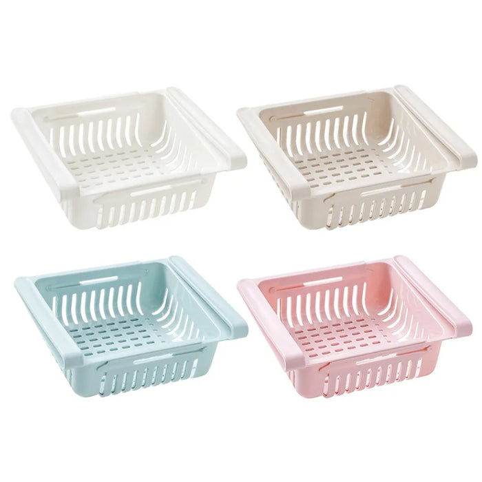 Hanging Fridge Drawer – Pull-Out Egg & Fruit Storage (PP Plastic, Adjustable)
