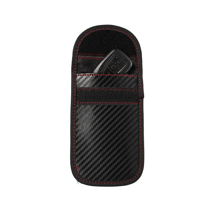 Faraday Cage Car Key Signal Blocker Pouch M7D8 — Dual‑Pocket Key Fob Bag