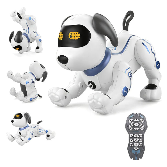 LE NENG TOYS K16A - Electronic Pets Robot Stunt Dog with Voice Command, Programmable, Touch-Sense, Music Song Toy - Perfect Interactive Gift for Kids