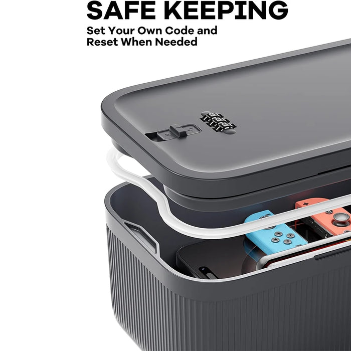 Lockable 2L Storage Box – Plastic Lock Box for Home, Office & School