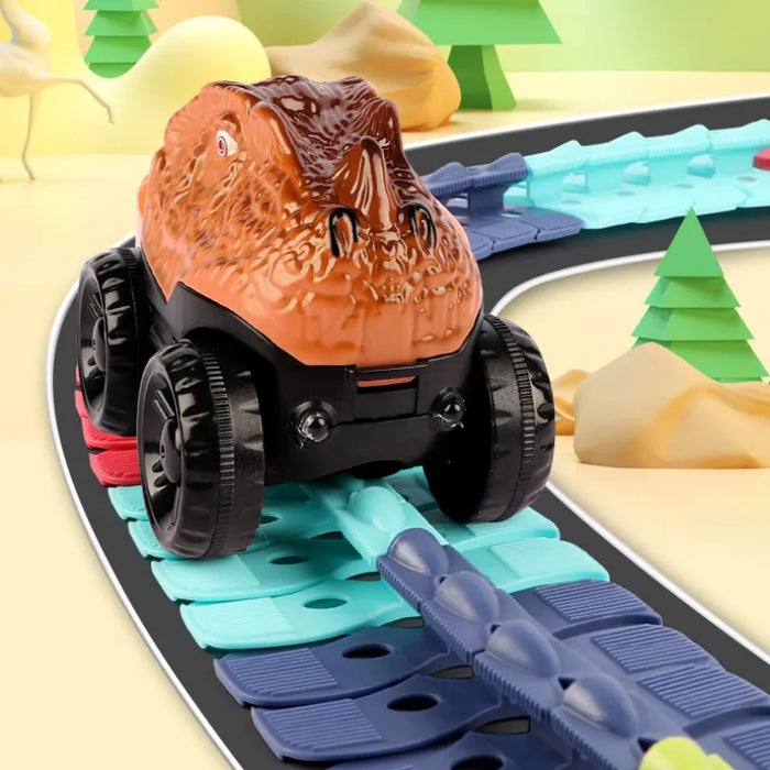DIY Race Track Toy for Kids - Electric Magic Flexible Changeable Speed Rails, Slot Train Set - Perfect Birthday Gift for Boys who love Racing Games