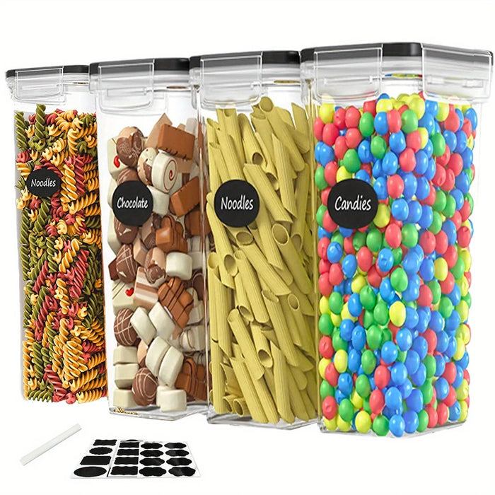 4-Pack Medium Airtight Food Storage Containers with Lids — 2.0L for Coffee, Sugar & Baking Supplies