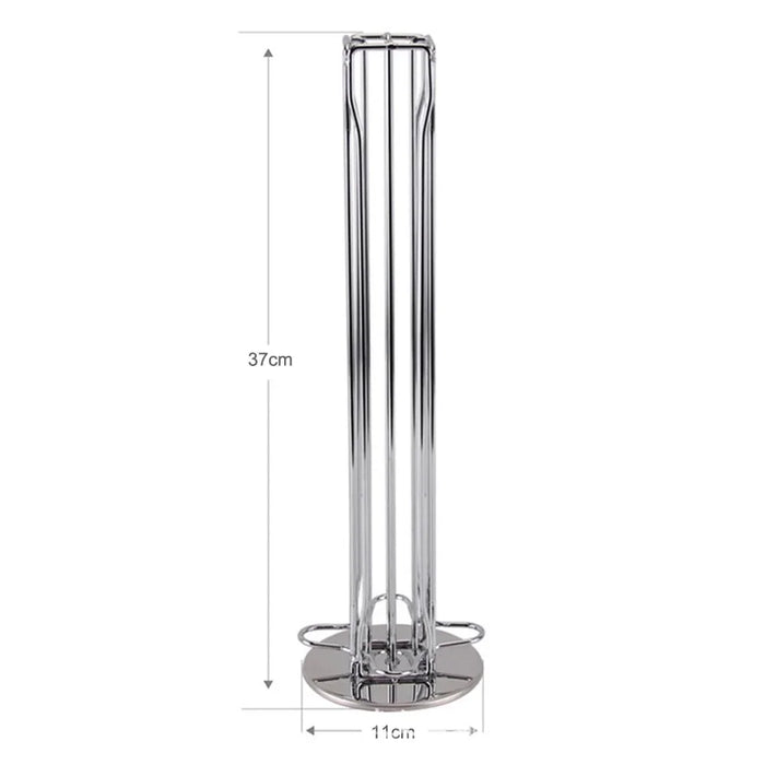 40‑Pod Rotating Coffee Capsule Holder — Metal Stand for Nespresso, Vertuo & Dolce Gusto (Black / Silver / Rose Gold)