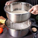 2-Piece Stainless Steel Colander & Mixing Bowl Set — Rice Washer and Strainer