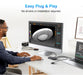 RSHTECH USB‑C KVM Switch RSH‑A201C — 2 Computers, 4 USB Devices, Controller