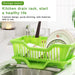 Single-Layer Kitchen Draining Rack with Drainer Board — Plates & Cutlery